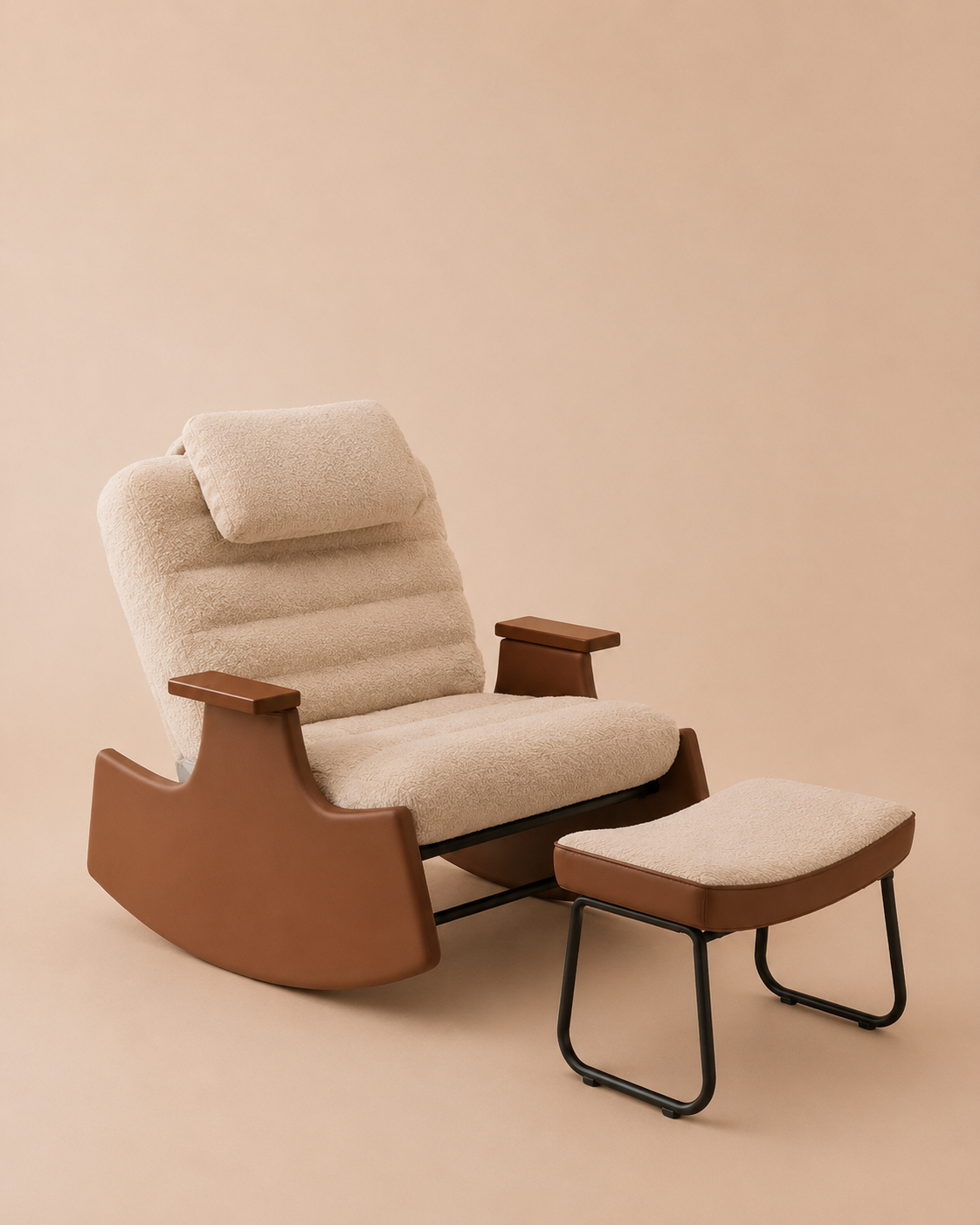 Fauteuil à Bascule Premium avec Repose-Pieds | NOMA