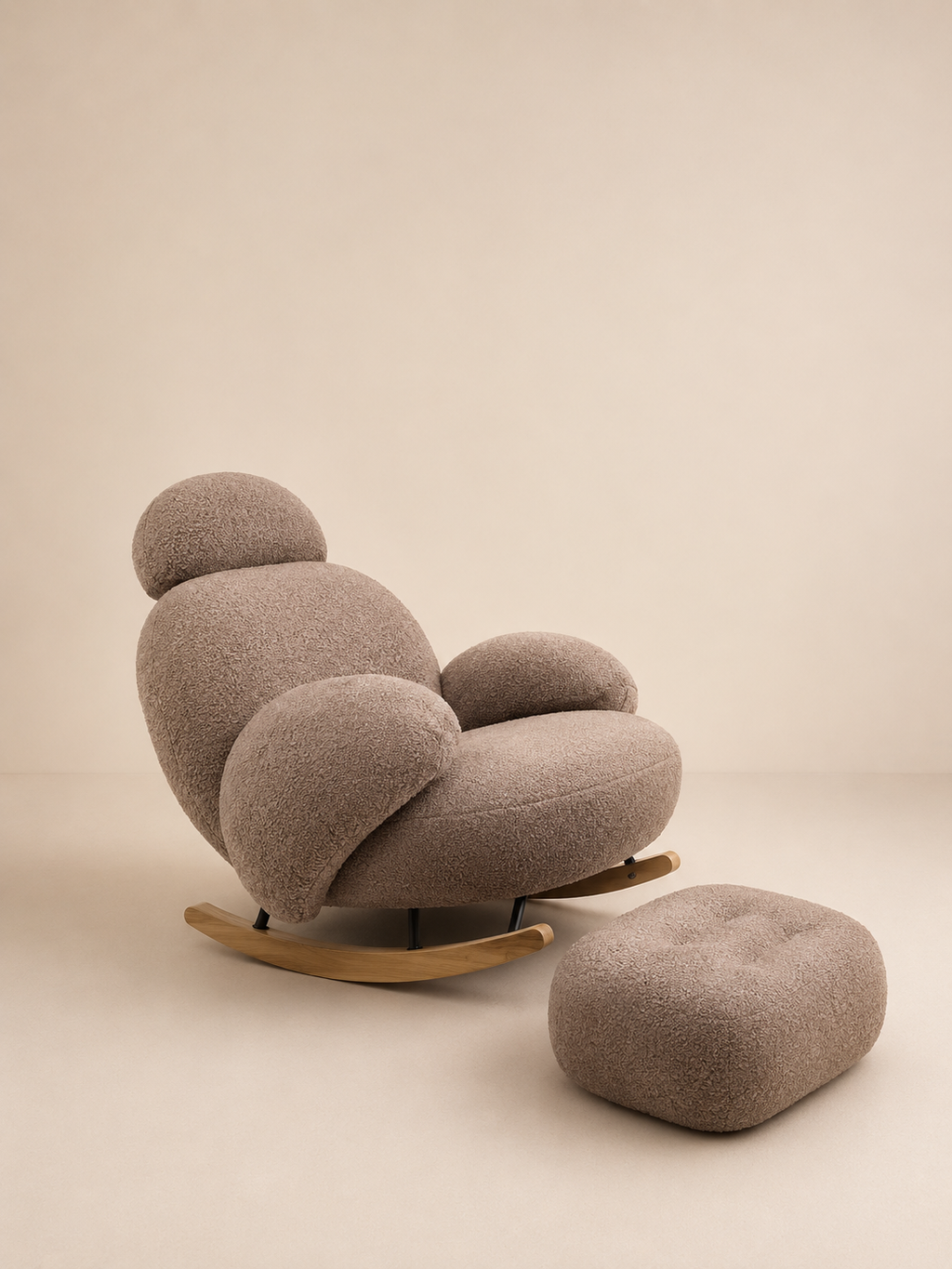 Fauteuil à bascule premium avec repose pied | soléna