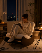 Fauteuil à Bascule Minimaliste  en Bouclé premium | CALMIA