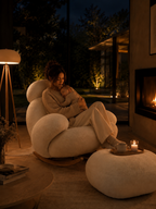 Fauteuil à bascule premium avec repose pied | soléna