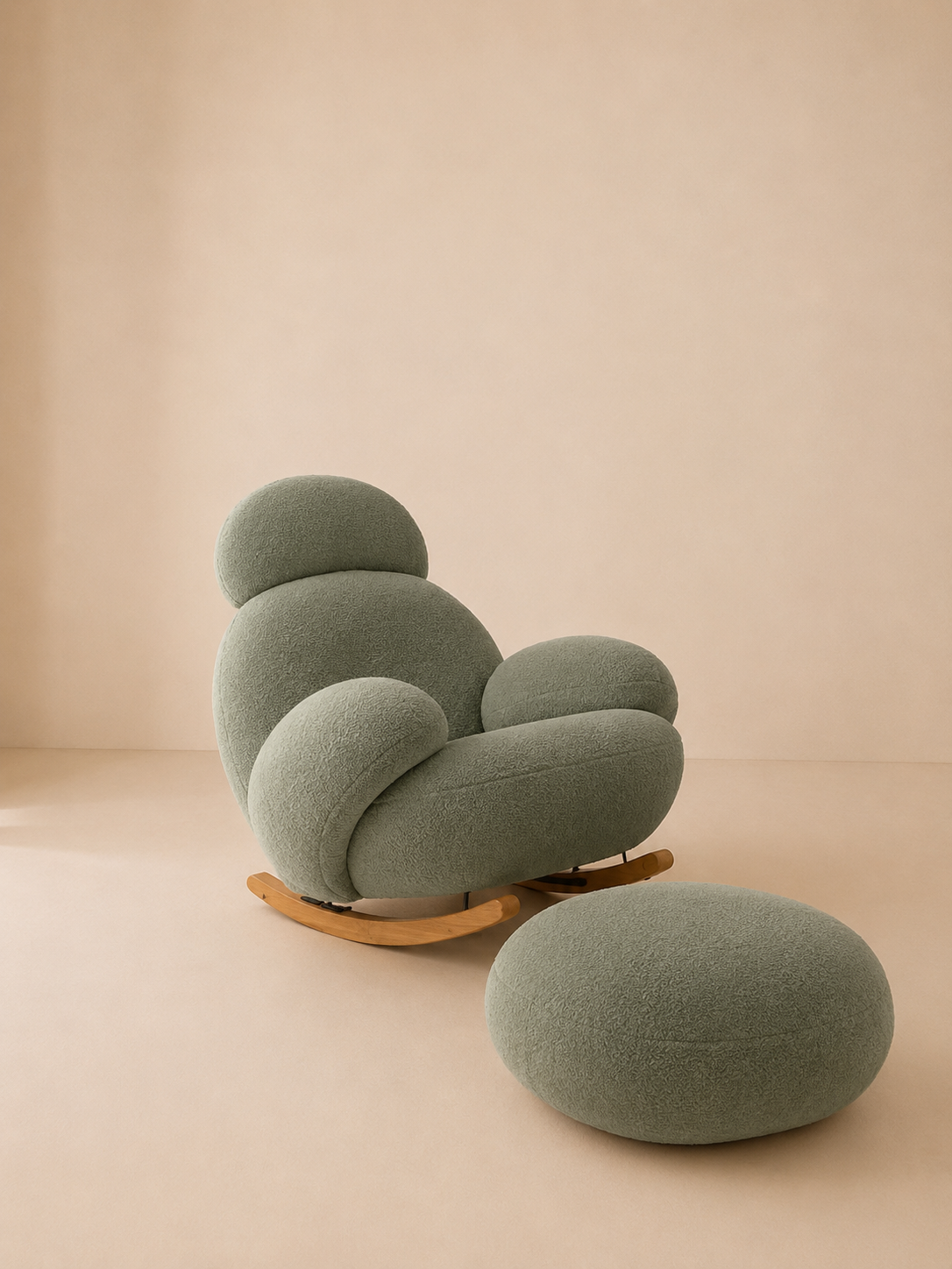 Fauteuil à bascule premium avec repose pied | soléna