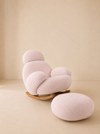 Fauteuil à bascule premium avec repose pied | soléna