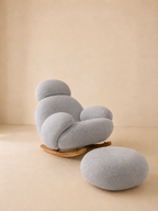 Fauteuil à bascule premium avec repose pied | soléna