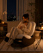 Fauteuil à Bascule Minimaliste  en Bouclé premium | CALMIA