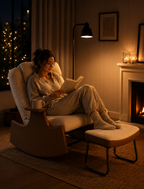 Fauteuil à Bascule Premium avec Repose-Pieds | NOMA