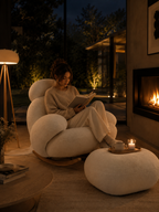 Fauteuil à bascule premium avec repose pied | soléna