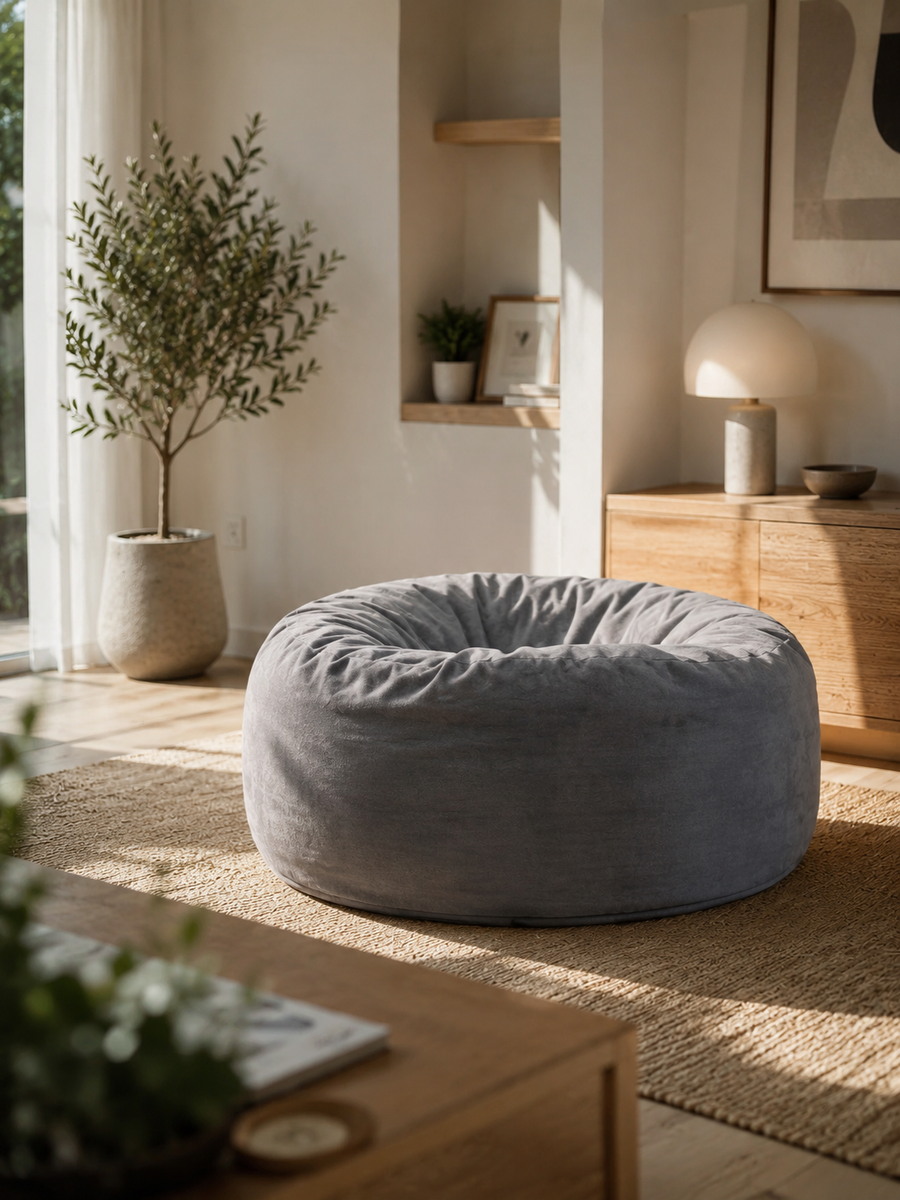 Pouf fauteuil poire salon Géant Rond Cocoon adulte &amp; enfant | orbéa