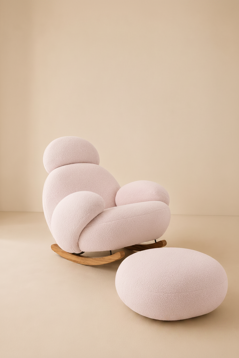 Fauteuil à bascule premium avec repose pied | soléna